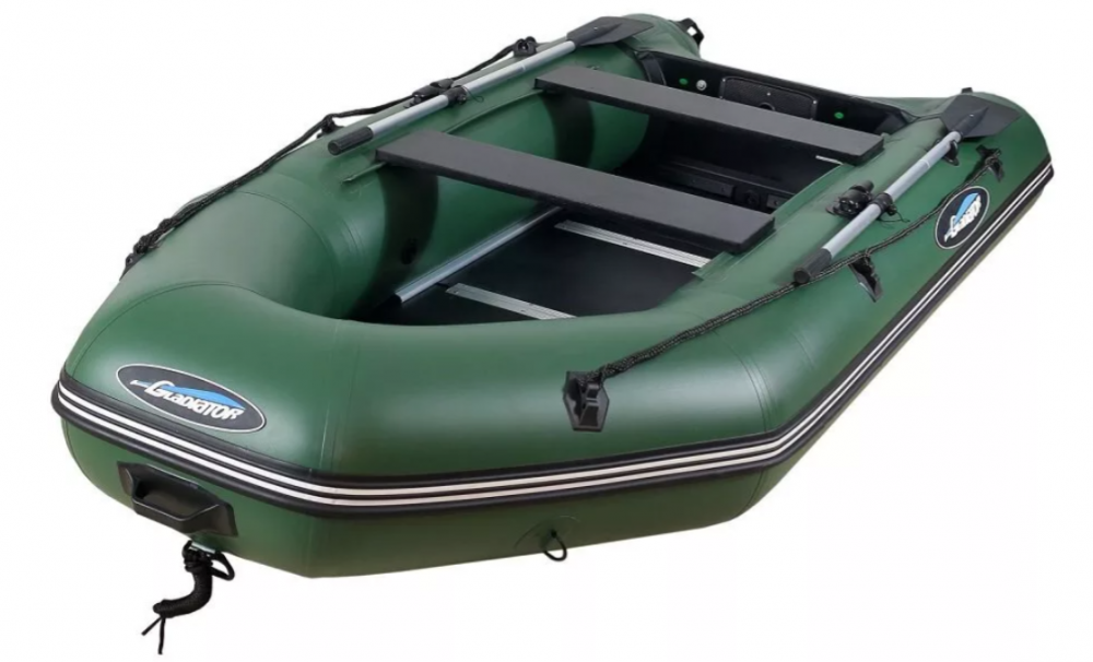 МОТОРНО-ГРЕБНАЯ ЛОДКА ПВХ GLADIATOR А 340 ТК С ФАНЕРНЫМ ПОЛОМ в Чите