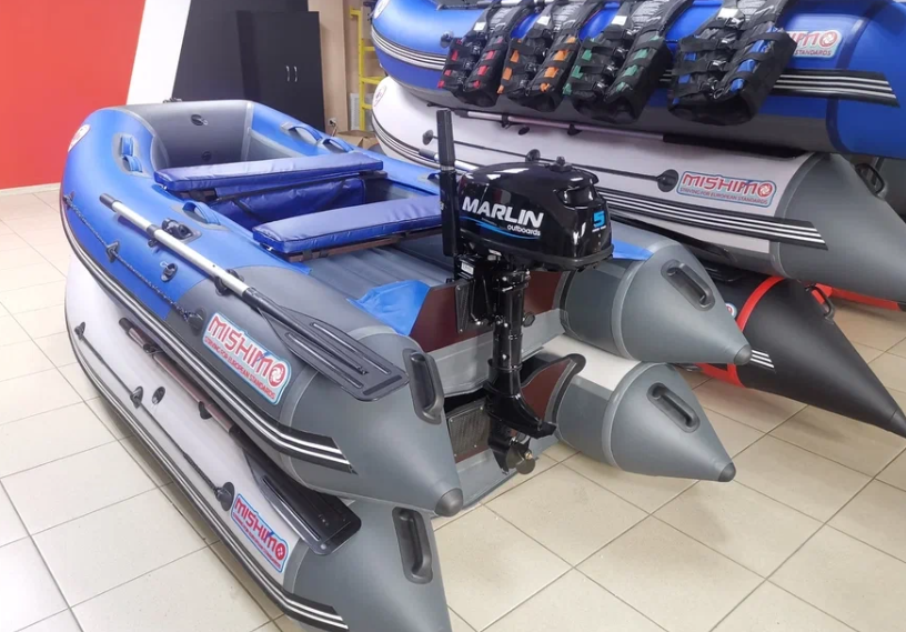 КОМПЛЕКТ ЛОДКА MISHIMO LITE 315 + МОТОР 5л.с в Чите