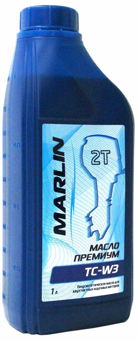 МАСЛО ПОЛУСИНТЕТИЧЕСКОЕ MARLIN ПРЕМИУМ 2Т, TC-W3, 1 ЛИТР в Чите