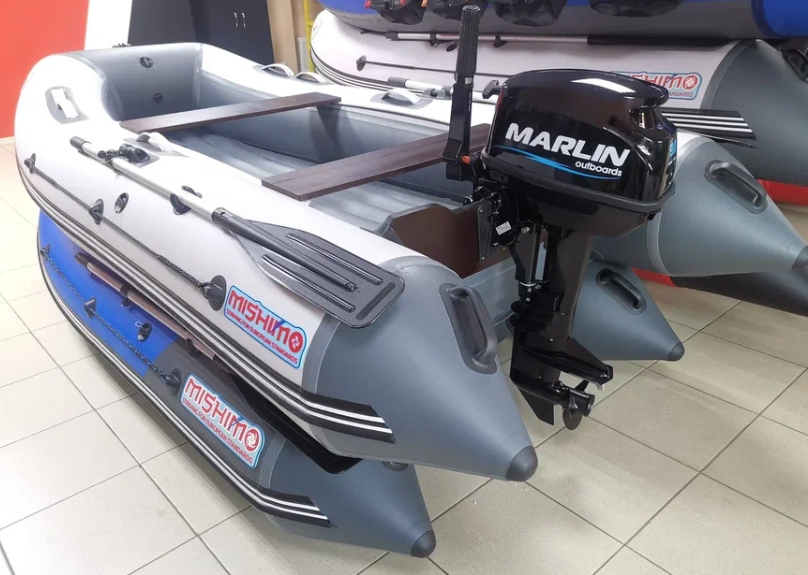 КОМПЛЕКТ ЛОДКА MISHIMO LITE 350 + МОТОР 9,8 Л.С. в Чите