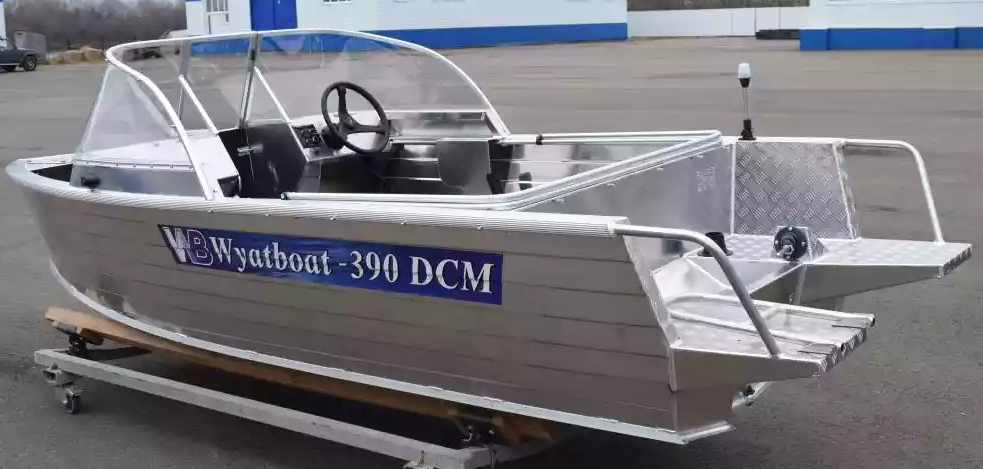 Алюминиевая лодка Wyatboat-390 DCM Увеличенный борт в Чите