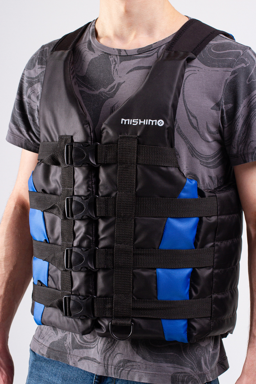 Жилет спасательный MISHIMO PRO Премиум качества Черно-синий в Чите